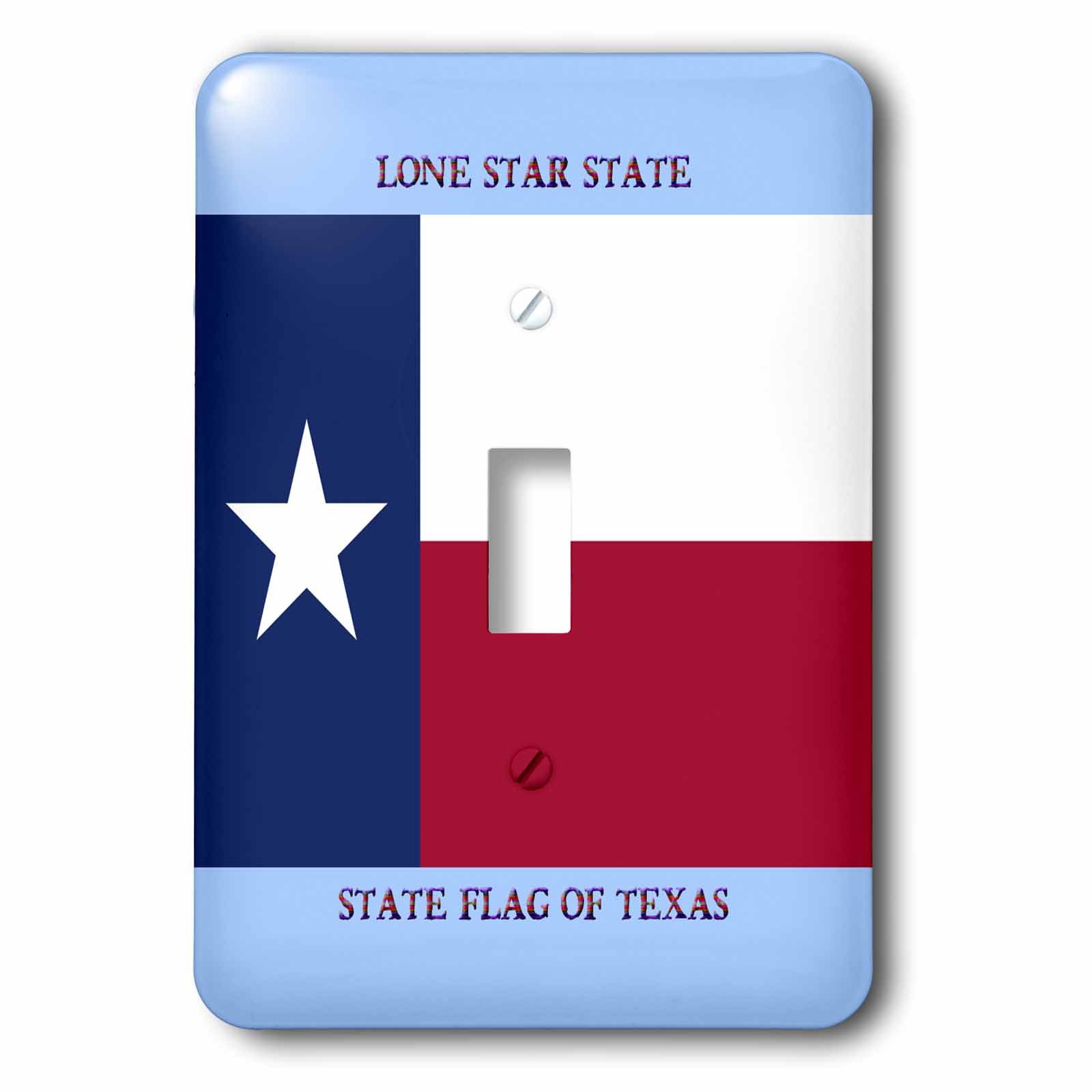 Drapeau du Texas interrupteur baïonnette 3dRose LSP_55336_1 plaque murale déco USA Texas flag