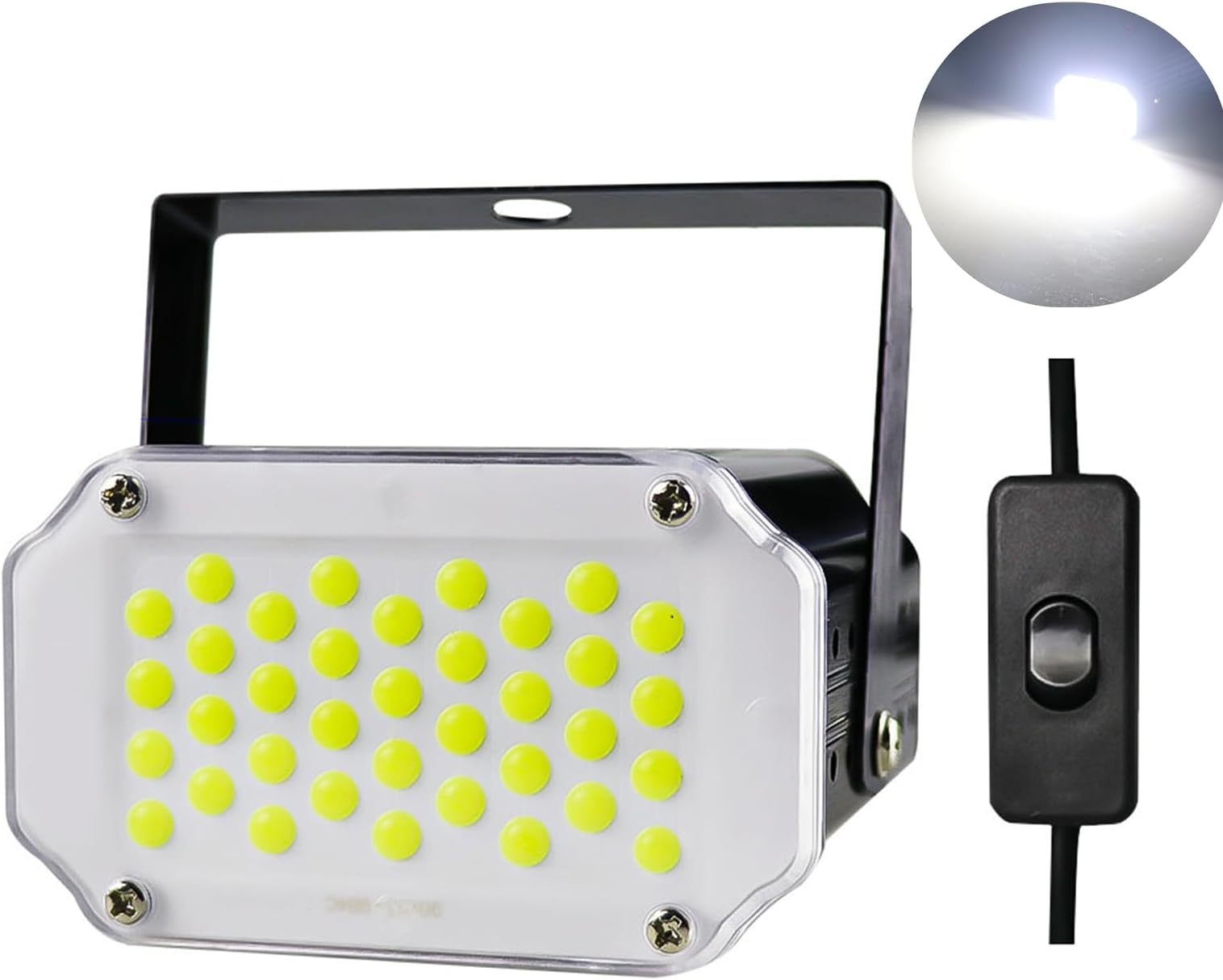 JLPOW Mini White Strobe Light,Super Bright 36 LED Strobe