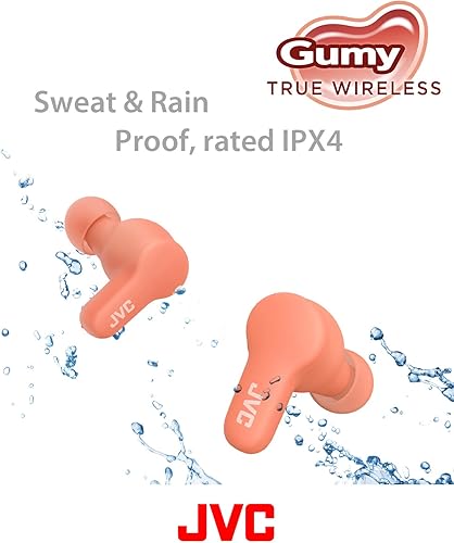 Miniatura 5 de JVC Auriculares inalámbricos Gumy, batería de larga duración (hasta 24 horas), sonido con controlador magnético de neodimio, resistencia al agua