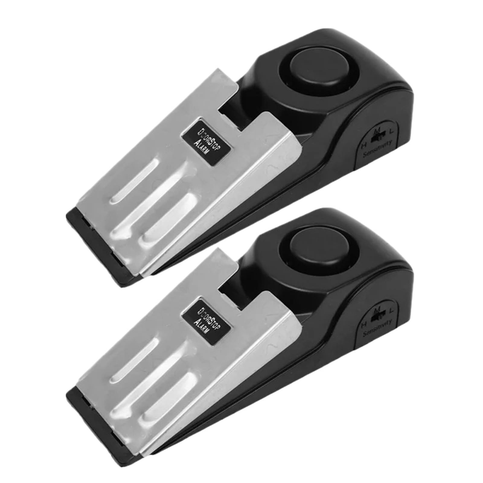 Dsfihjo 2Pcs 3.8*13.7Cm Portable Alarm Door Stopper 120Db Wedge Door Stop Alarm(2Pcs 3.8 * 13.7Cm)