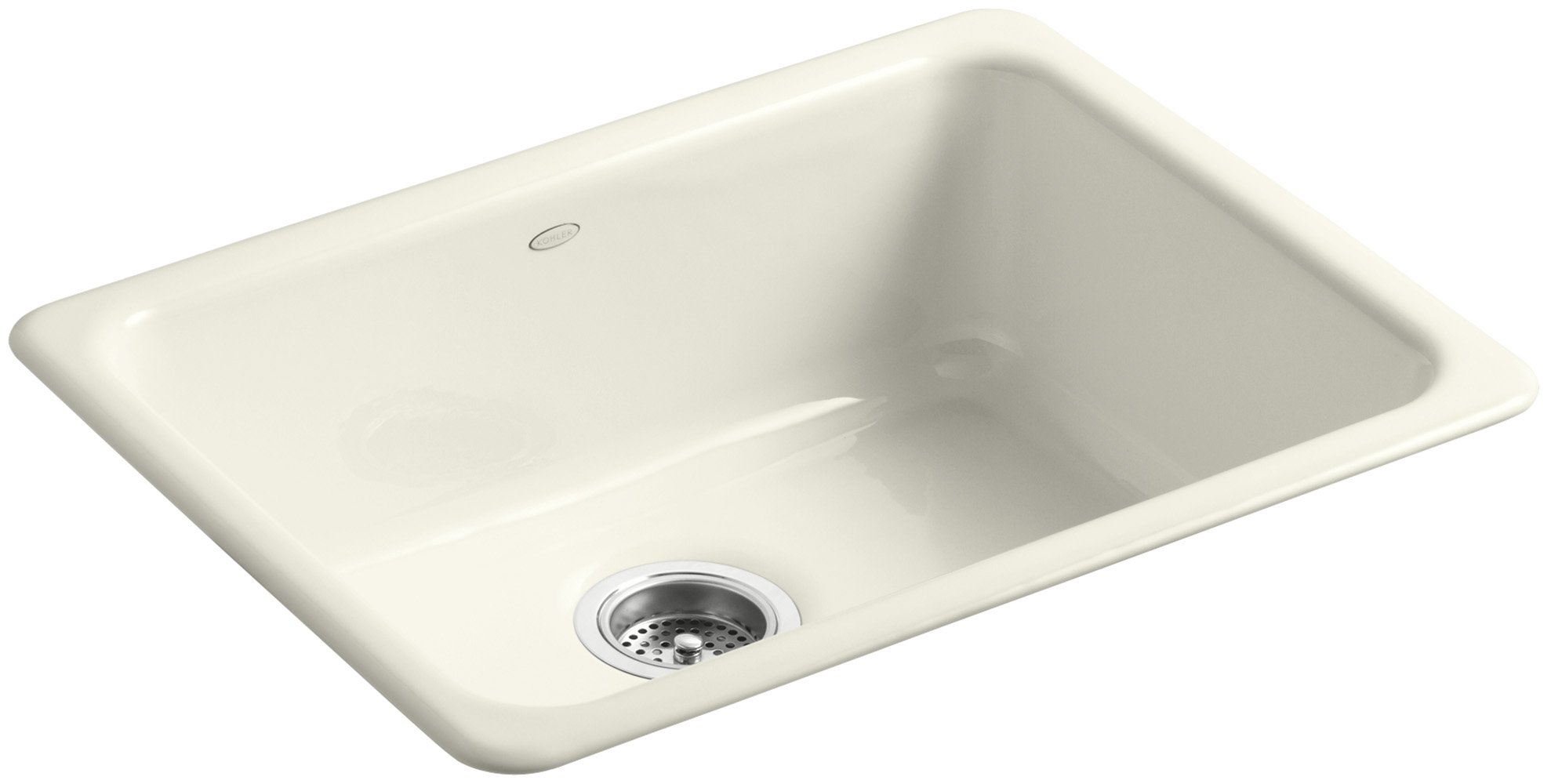 Kohler K-6585-96 1-Bowl Top-Mount/Undermount Cast Iron Sink