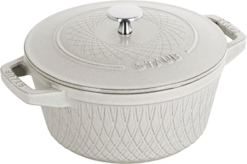 Staub Twist Cocotte Z1023-187 - Maceta redonda esmaltada fundida de 20 cm, compatible con inducción