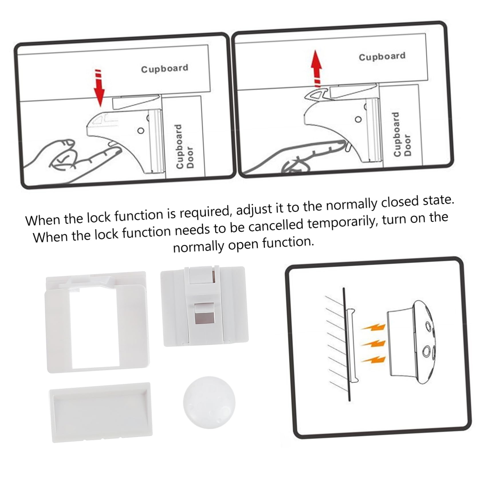 Chiusura Magnetica per Cassetti e Sportelli, Blocco Ragazzo Ragazza Abs