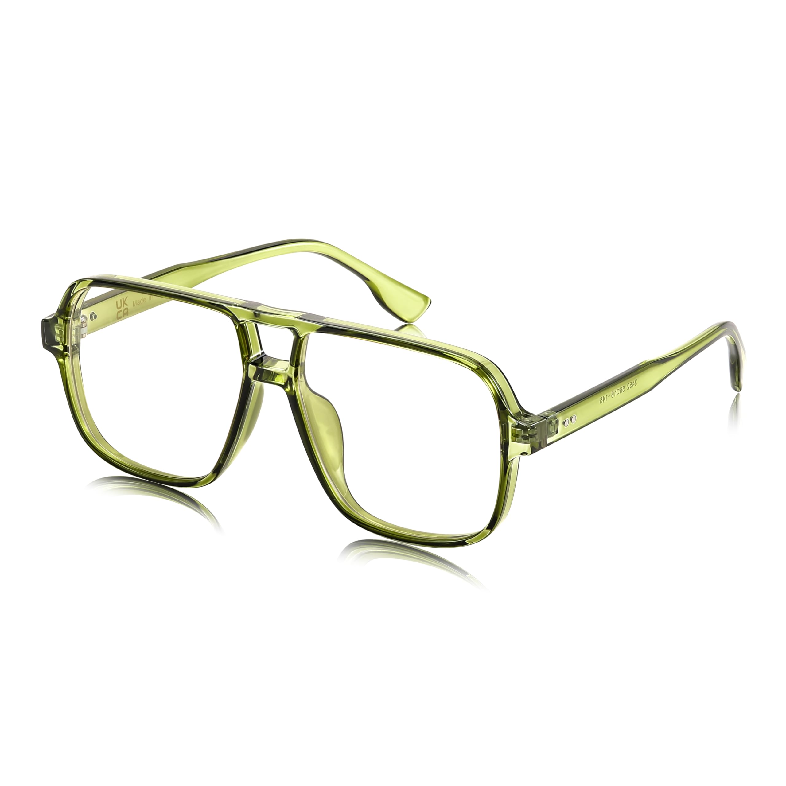 FEISEDY Blue Light Blocking Glasses Clear Square Computer Lightweight Pilot Glasses Frame B4167