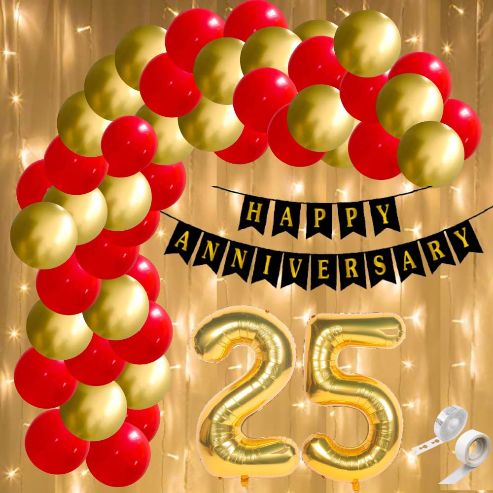 FI FLICK IN 41 pcs 25th Anniversary Decoration Items Kit Anniversary