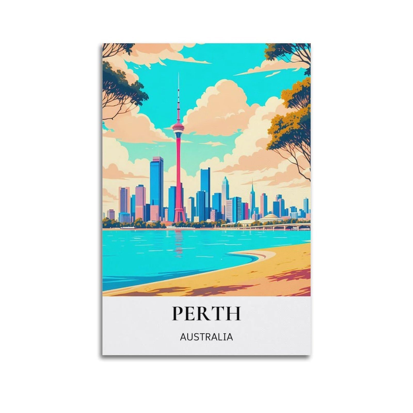 EZMLFA DIY 5D Diamond Art Painting Kits,Perth Australia Colourful Rhinestone Diamond Arts Kits for Beginners, Perfect Home Wall Decor Gifts 40x50cm