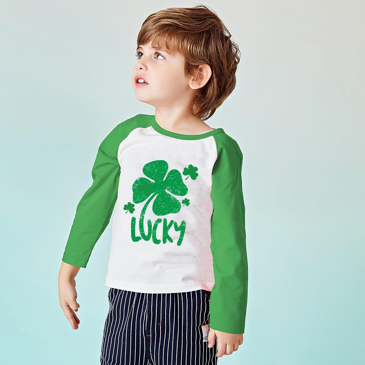 CM-Kid Kids st. Patricks Day Shirt Girls Boys Cute Print Long Sleeve T-Shirt Toddler Saint Patricks Day Outfits - Image 2