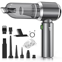 NVKHG Aspirabriciole Senza Fili, 26000Pa Aspirapolvere Auto Portatile, Aspiratore e Soffiatore con Motore Brushless, Mini Aspirapolvere Potente per Auto Casa Ufficio Peli di Domestici