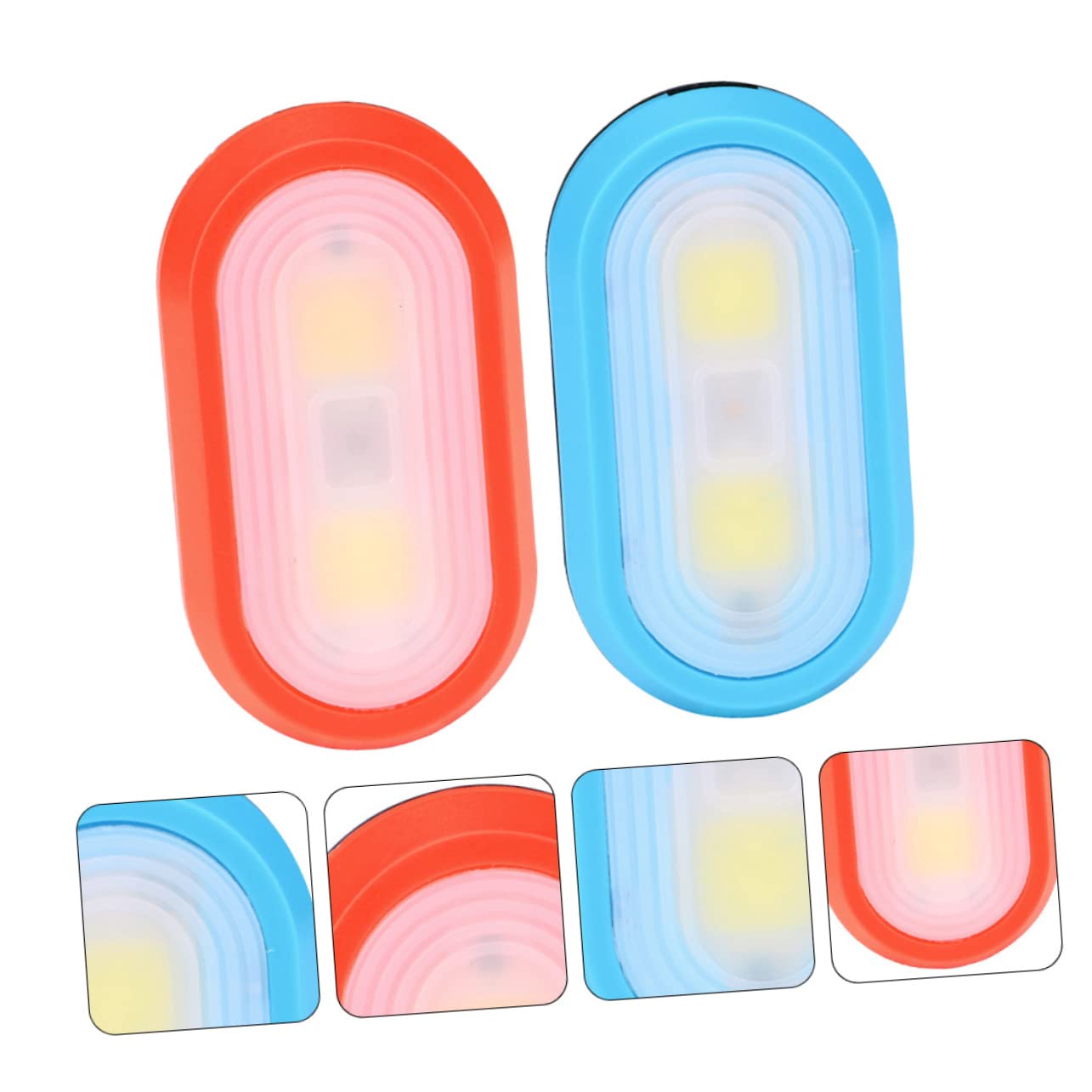 Garneck 2 Pack Waterproof Led Clip Light Outdoor Safety Night Light Night Running Fitness Camping Battery Operated Drop Proof