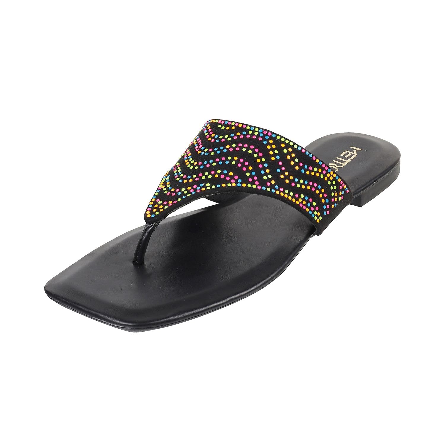 Metro Women Black Ethnicwear Flat Chappal UK/5 EU/38 (32-487) (B0CG3K8PH3) Amazon Price History, Amazon Price Tracker
