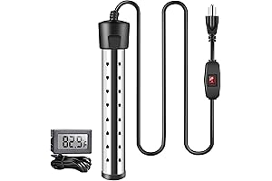 Portable Tub Warmer with Digital LCD Thermometer