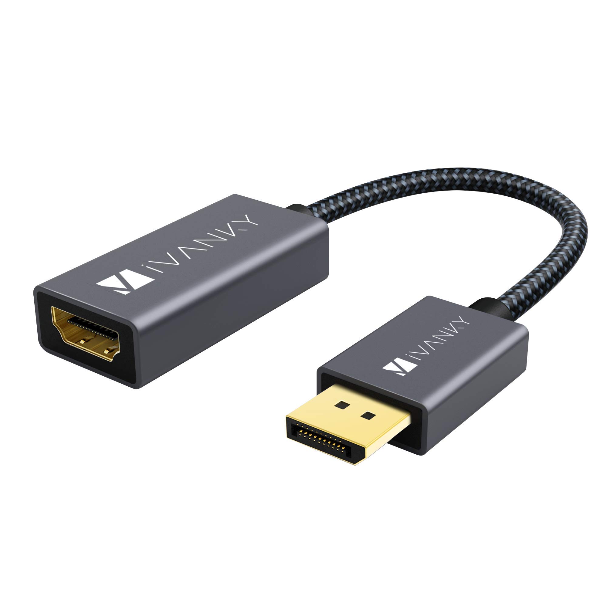 Buy DisplayPort to HDMI Adapter, iVANKY GoldPlated Nylon Braided DP to