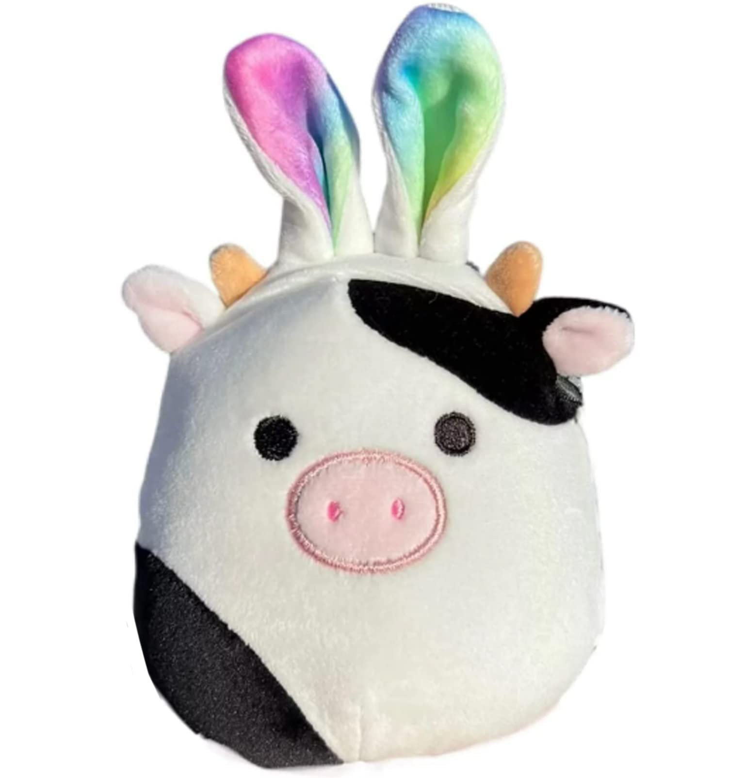 Squishmallow Official Kellytoy Collectible Plush Farm Squad Squishy Soft Animals Cows Pigs Chickens (Black/White/Multi, Connor Cow, 4.5 Inch)