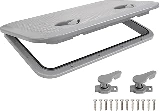 Marine Boat Hatch Deck Cover Lid,Marine Deck Access Hatch & Lid,Black Rectangle Boat Access Door for Bass/John/Fishing/Skiff/Sailboat/Yacht,Waterproof Cover Easy to Install