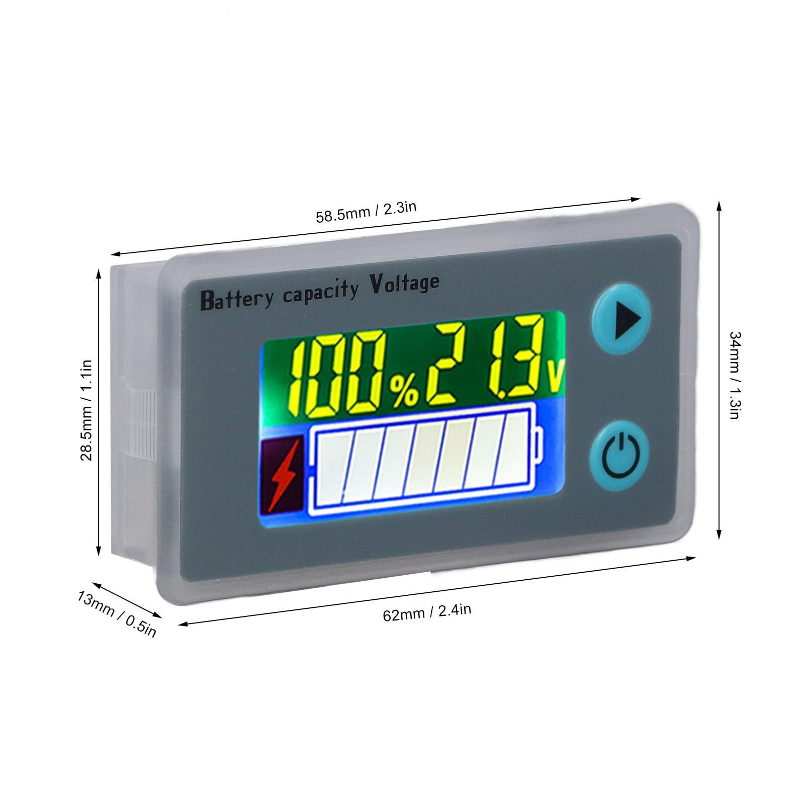 DISPLAY LCD MISURATORE LIVELLO BATTERIA TENSIONE 12V 24V PIOMBO O LITIO 18650. e DISPLAY LCD MISURATORE LIVELLO BATTERIA TENSIONE 12V 24V PIOMBO O LITIO 18650. e