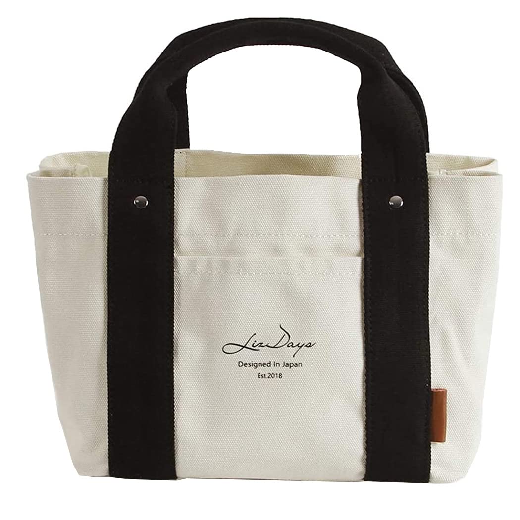 Tanikatsu lz-7030 Women's Compact B5 Mini Tote Bag, Combination Color, Canvas, 3 Compartments, Multiple Storage