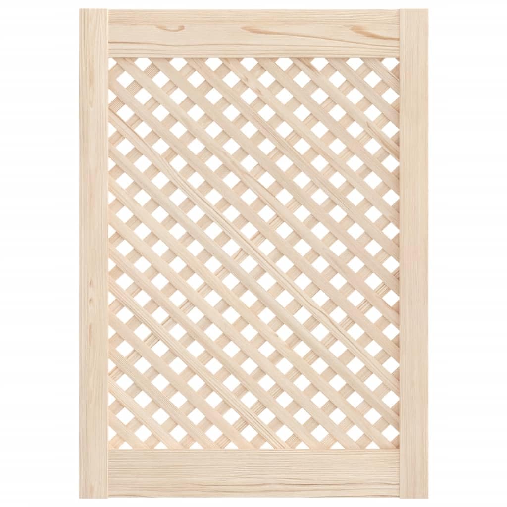 vidaXL Puertas de armario entramado 2 uds madera pino 49,5x69 cm