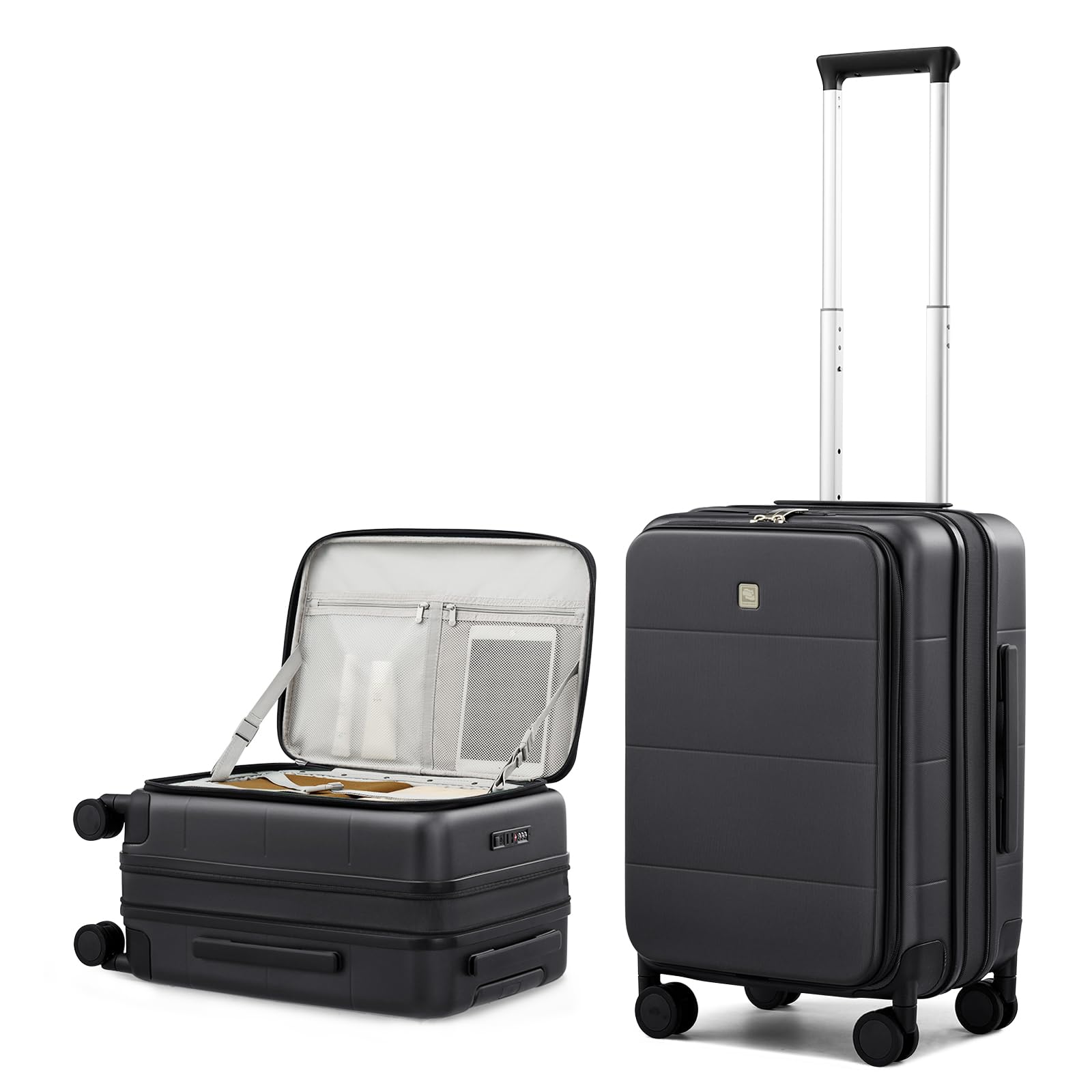 Hanke Hardside Expandable Carry On Luggage, 20 Inch Top Opening Suitcase
