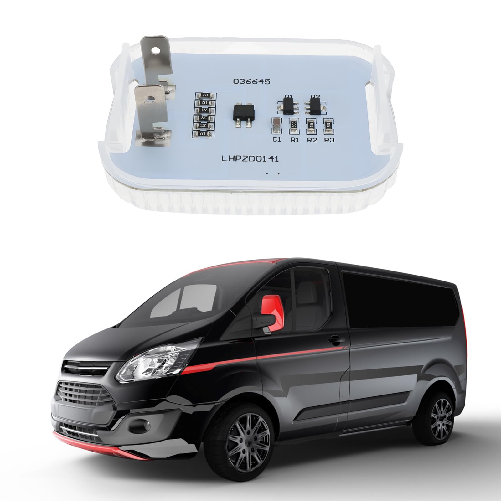2 x oświetlenie LED do ładowania furgonetki (1811477) kompatybilne z Ford Transit Custom Courier 2013+ 4059112