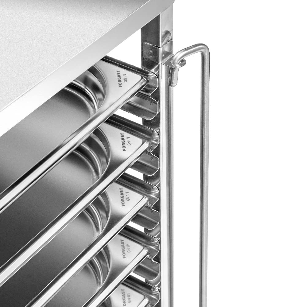 Carro de Servir de Acero Inoxidable | para 7 bandejas GN 1/1 | Dimensiones 38x55x95 cm | Carro de Transporte | Carro de Cocina con Ruedas | Estructura de Acero para Restaurante, Hotel