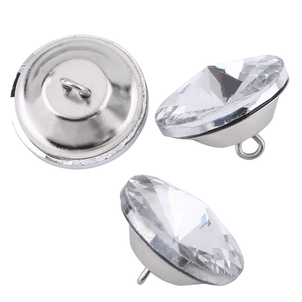 50PCS Diamante Strass Bottoni 25 Mm Cristallo Trapuntato Bottoni - Foto 4