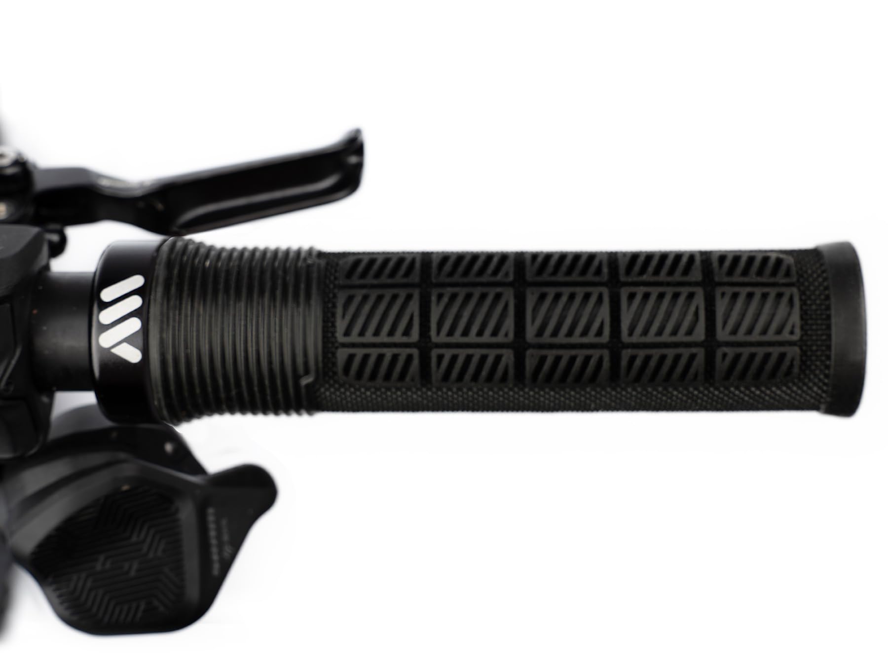 AMS RISE Manopole MTB Lock On Ergonomiche in Gomma Grip Professionale Enduro Trail Race 132 mm