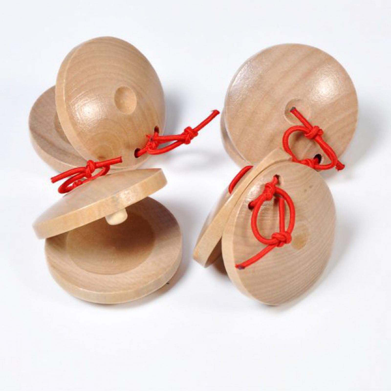 Castañuelas de madera para instrumentos musicales, dedos de adultos (10 unidades)