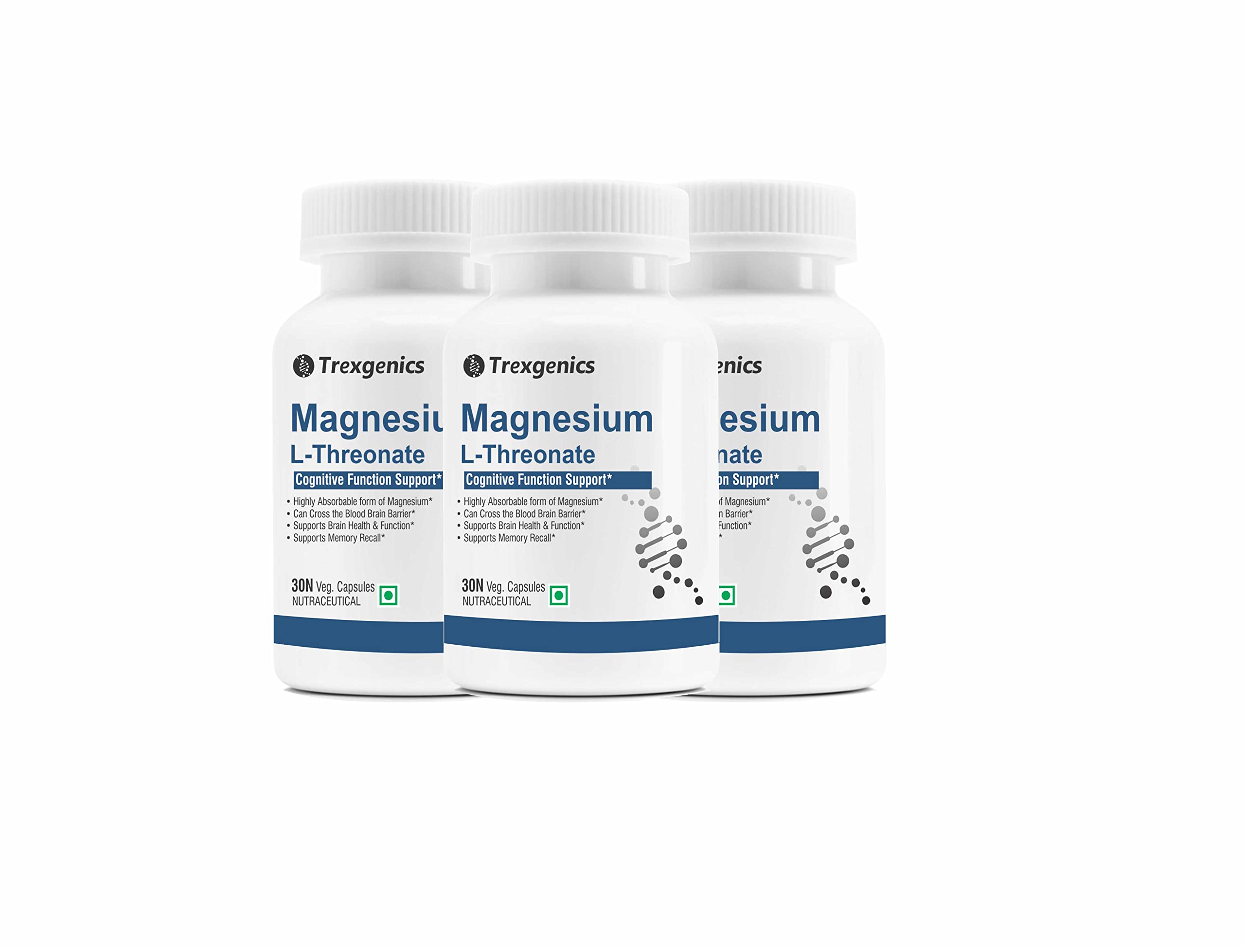 Trexgenics Magnesium L Threonate Cognitive Function & Brain Health Support (30 Veg. Capsules) (Pack of 3) (B0BM481F21) Amazon Price History, Amazon Price Tracker