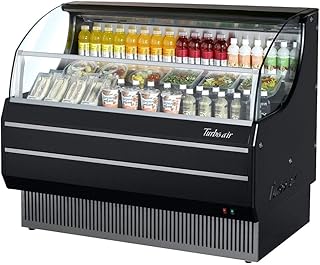 Turbo Air Horizontal Low Profile Open Display Cold Food & Beverage Grab & Go Merchandiser for Convenience Stores and Super Markets