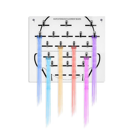 Miniatura 1 de yeshine Soporte de extensión de cabello para montaje en pared, placa de tinte para el cabello, tablero de exhibición de seccionamiento, placa