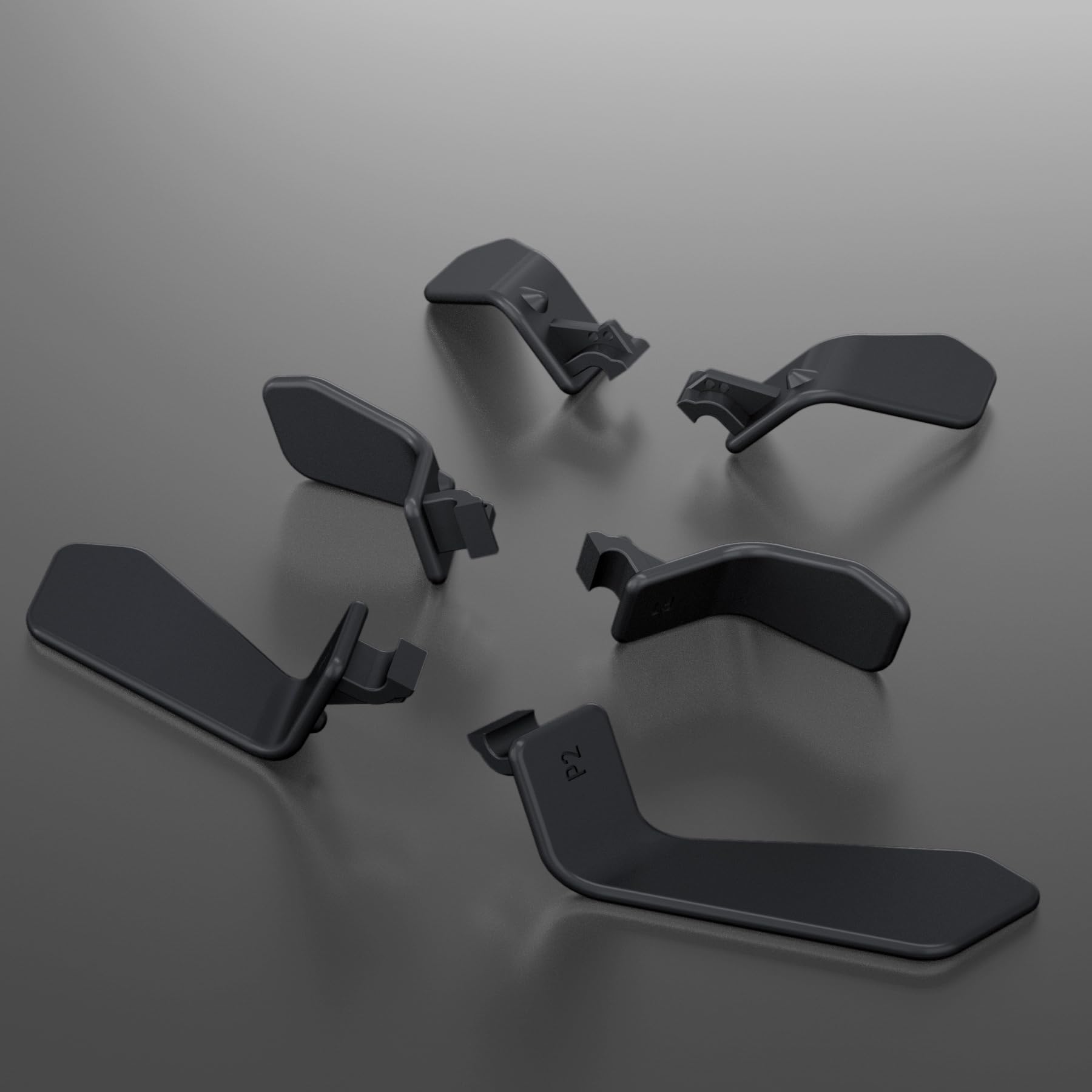 eXtremeRate Swift Paddles Metallo per Xbox Elite Series 2 Controller,6 Palette Levette Posteriori Tasti Pulsanti Intercambiabile per Xbox Elite V1/Series 2 Core Joystick-Nero