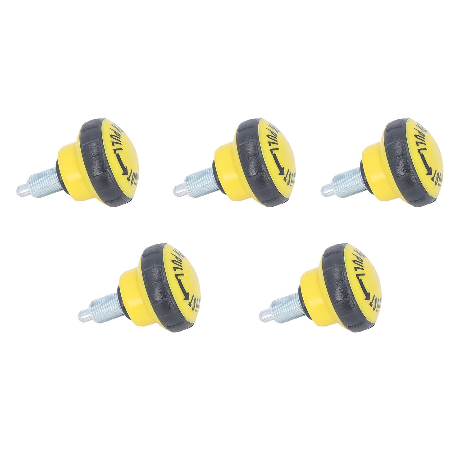 VGEBY 5 Pcs Pull Pin Spring Knob, Wear ABS Iron, for Exercise Bikes, Strength Machines, Black and