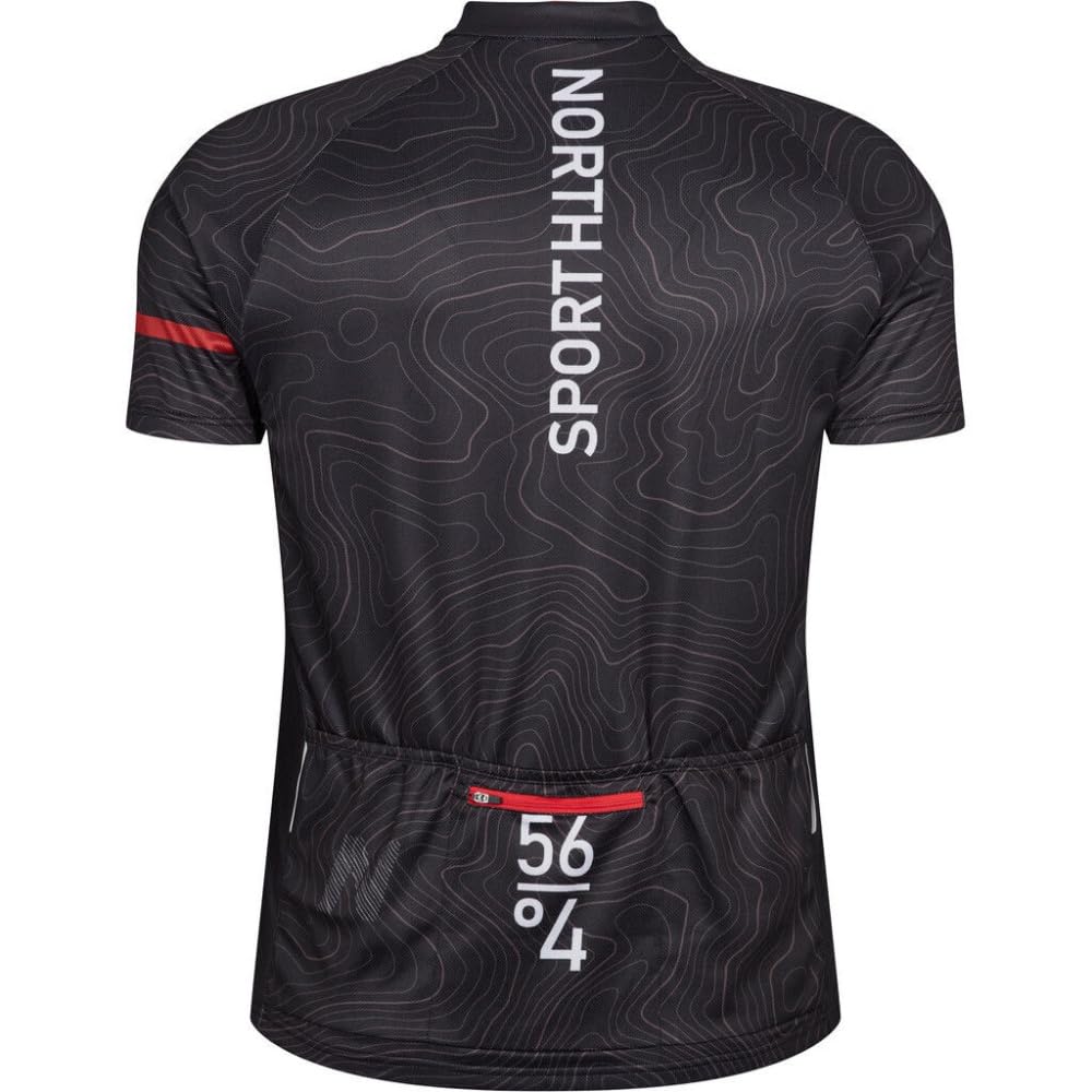 RENNER XXL North 56°4 Svensgar Herren Fahrradtrikot | Große Größen 4XL-8XL | Atmungsaktiv | Schnelltrocknend | Dunkelgrau | Radtrikot Übergrößen