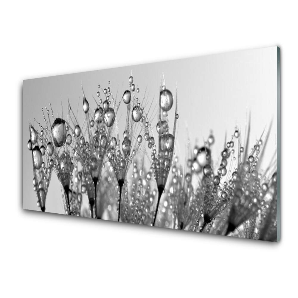 Tableau abstrait floral Tulup impression sur verre trempé 100x50cm pour décoration murale