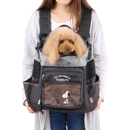 Amazon 犬 キャリー ペットパラダイス スヌーピーブラック カーキ ハグ リュック キャリーバッグ 小型犬 飛び出し防止 両サイドメッシュ窓 背面やわらかメッシュ加工 2way 男女兼用 ペットパラダイス キャリーバッグ スリング 通販