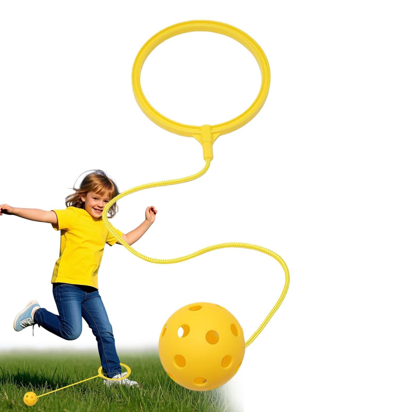 Skip Ball Ankle Toy, Exercise Swing Ball, Outdoor Exercise Toy, Soft Jumping Ring Rotating Single Leg Swing In Assorted Colors, for School Breaks, Family Vacations, Park, Camping