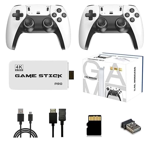 SPILLKONSOLL Consola de juegos retro con más de 20000 juegos, controladores inalámbricos, HDMI Video Game Stick para TV, hogar y entretenimiento