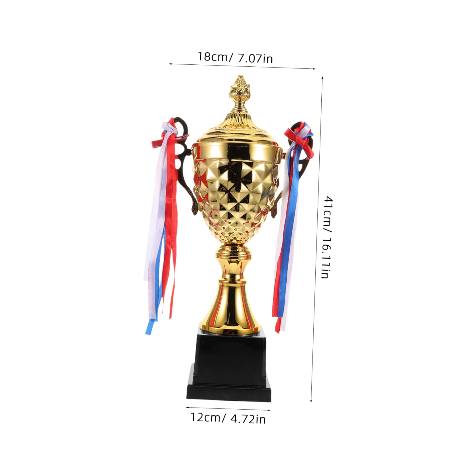 BESPORTBLE Goldene Trophäe Aus Metall Großer Pokal Für Sportveranstaltungen Gravierte Trophäe Als Erinnerungsstück Siegerpokal Für Turniere Robuste Metalltrophäe Mit Anspruchsvollem Design