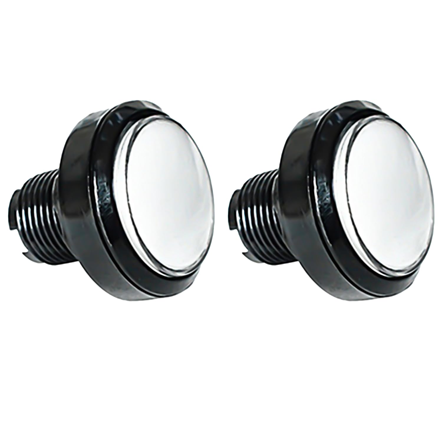 Push Button Micro Switch 46mm Round DC 12V LED Illuminated for Arcade Video Games 2Pcs White