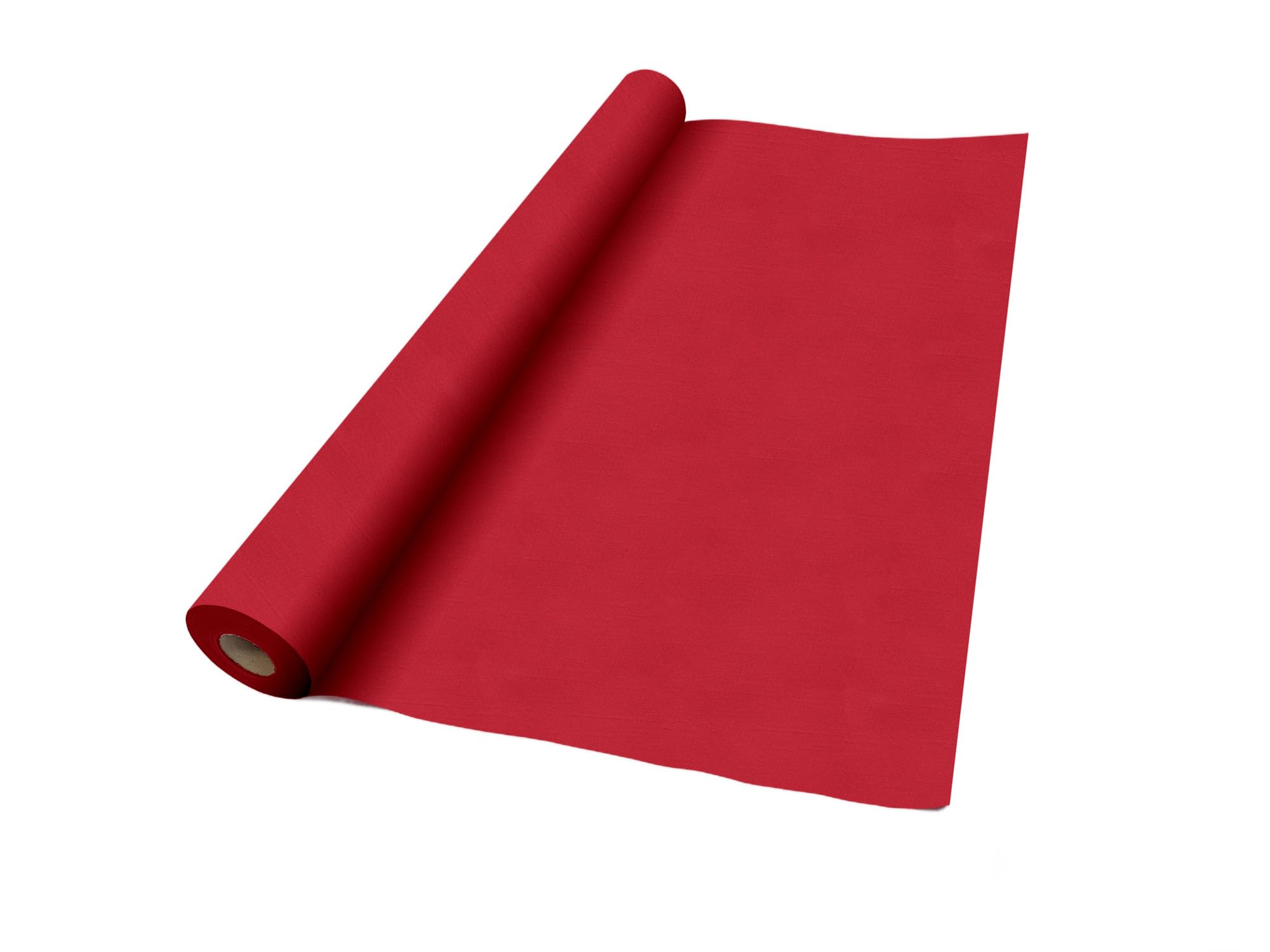 VelaHub Airlaid Tablecloth Roll 1.2 m x 24 m, High-Quality Disposable Blanket, Fabric-Like, Red