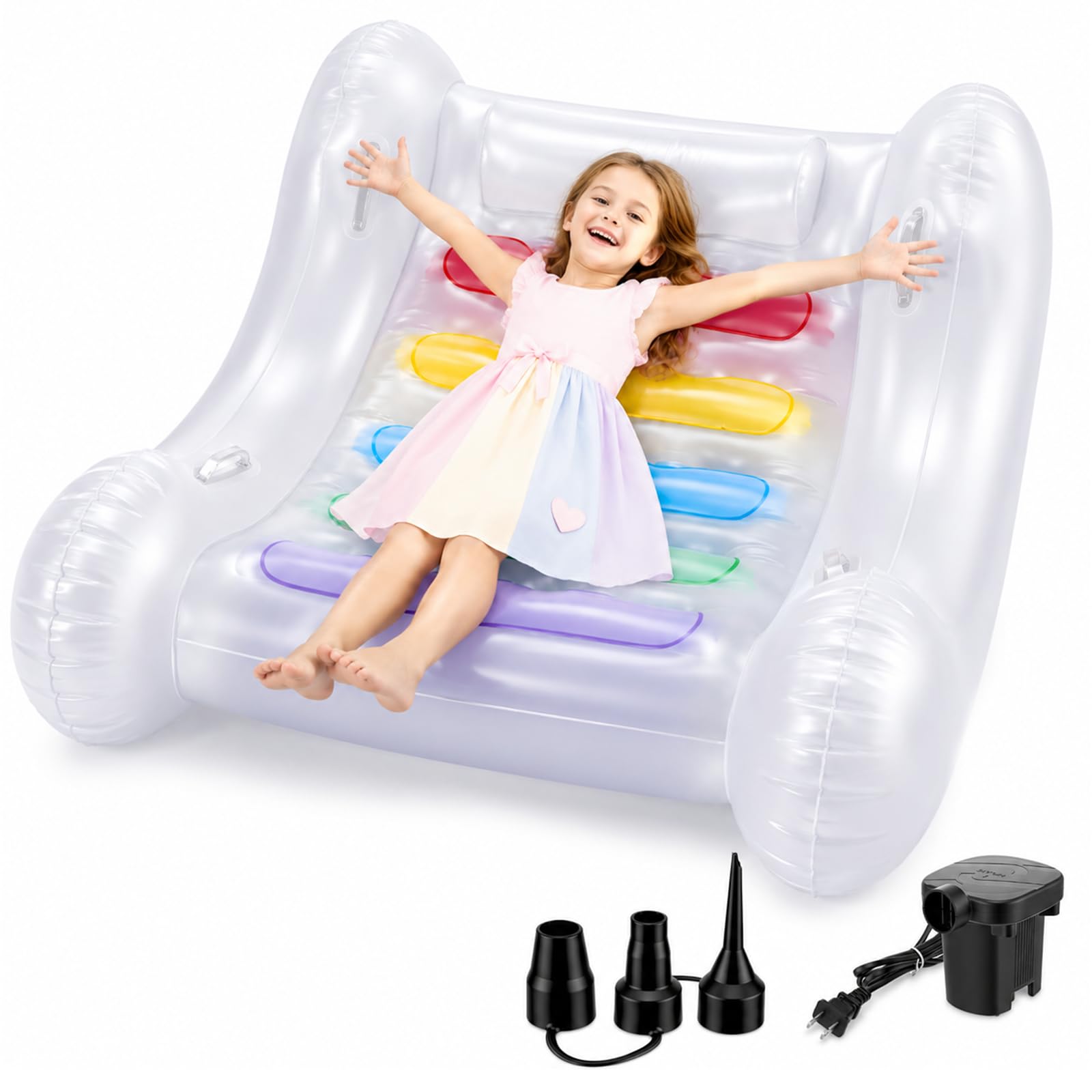 Normodic Inflatable Sensory Chair for Kids, Calming Rocker with Pump
