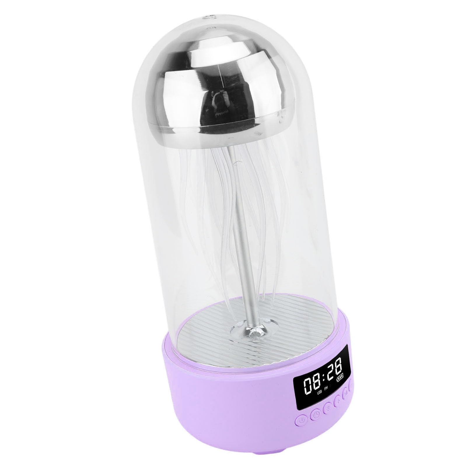 Aramox Altoparlante con Lampada Altoparlante Ricaricabile con Luce Notturna ABS TPR con Bluetooth 5.0 Luce a 7 Colori 2000mAh 8H Riproduzione per Camera da Letto Comodino Gaming Party (PURPLE)