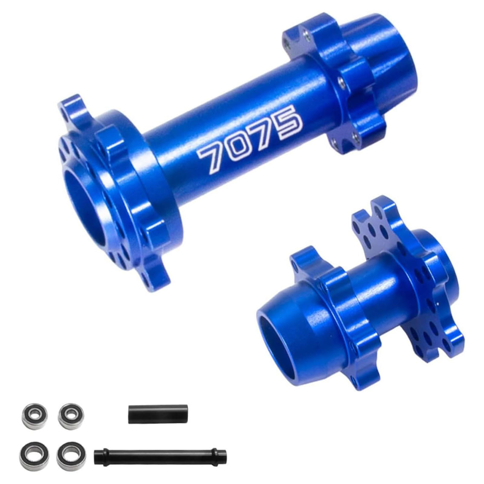 EUUEKathy Aluminum Front Rear Wheel Hex Hub, RC Motorcycle Wheel Hex Hubs for LOSI 1/4 Promoto MX Electric Motorcycle Modification Upgrade, Easy to Install(Blue)