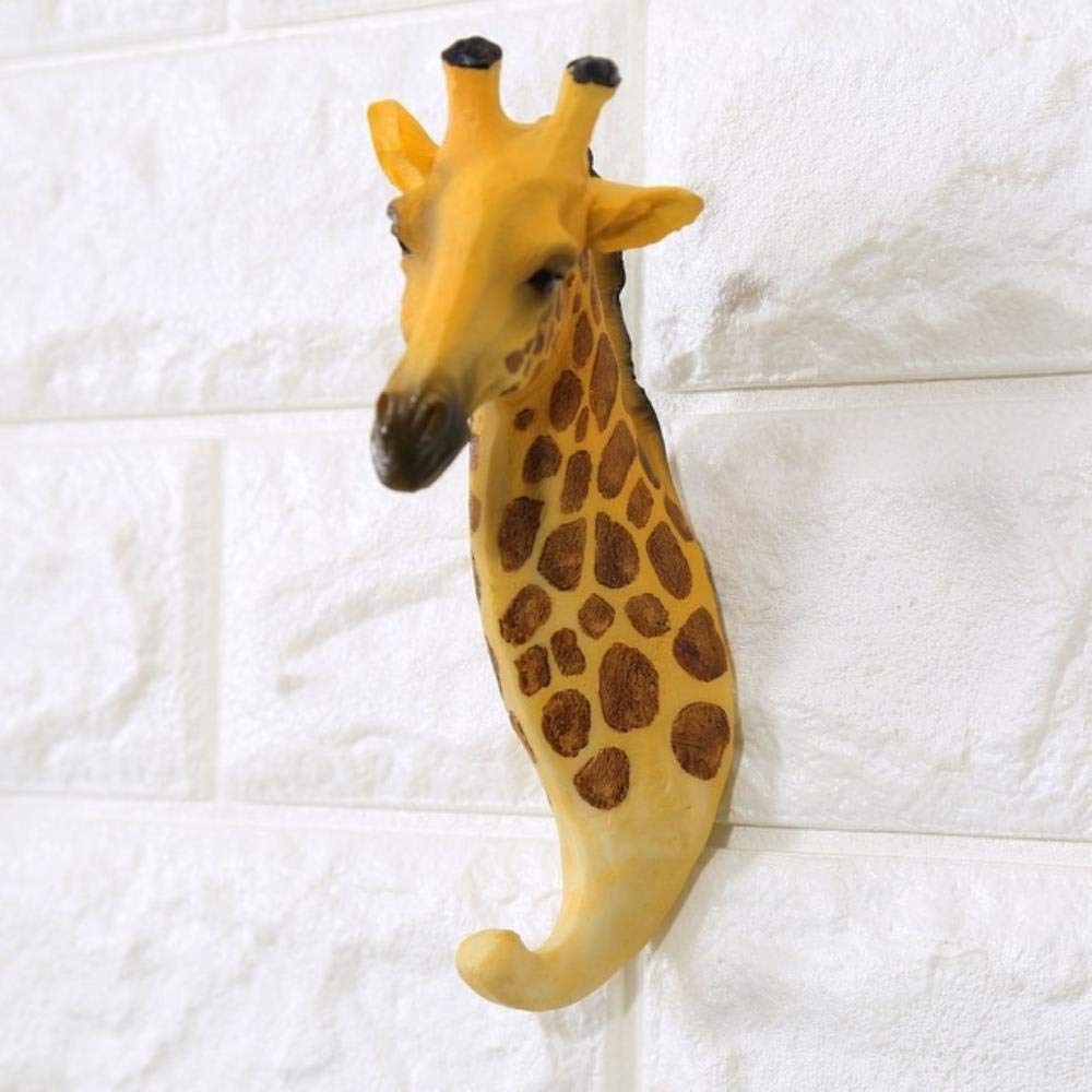 DAYUZH Home Decoration Crafts，statue Animal Series Wall Decor Hook Wall Door Hook Hanger Bag Keys Holder Multi-Purpose Decorative Hook Home Decoration,Giraffe