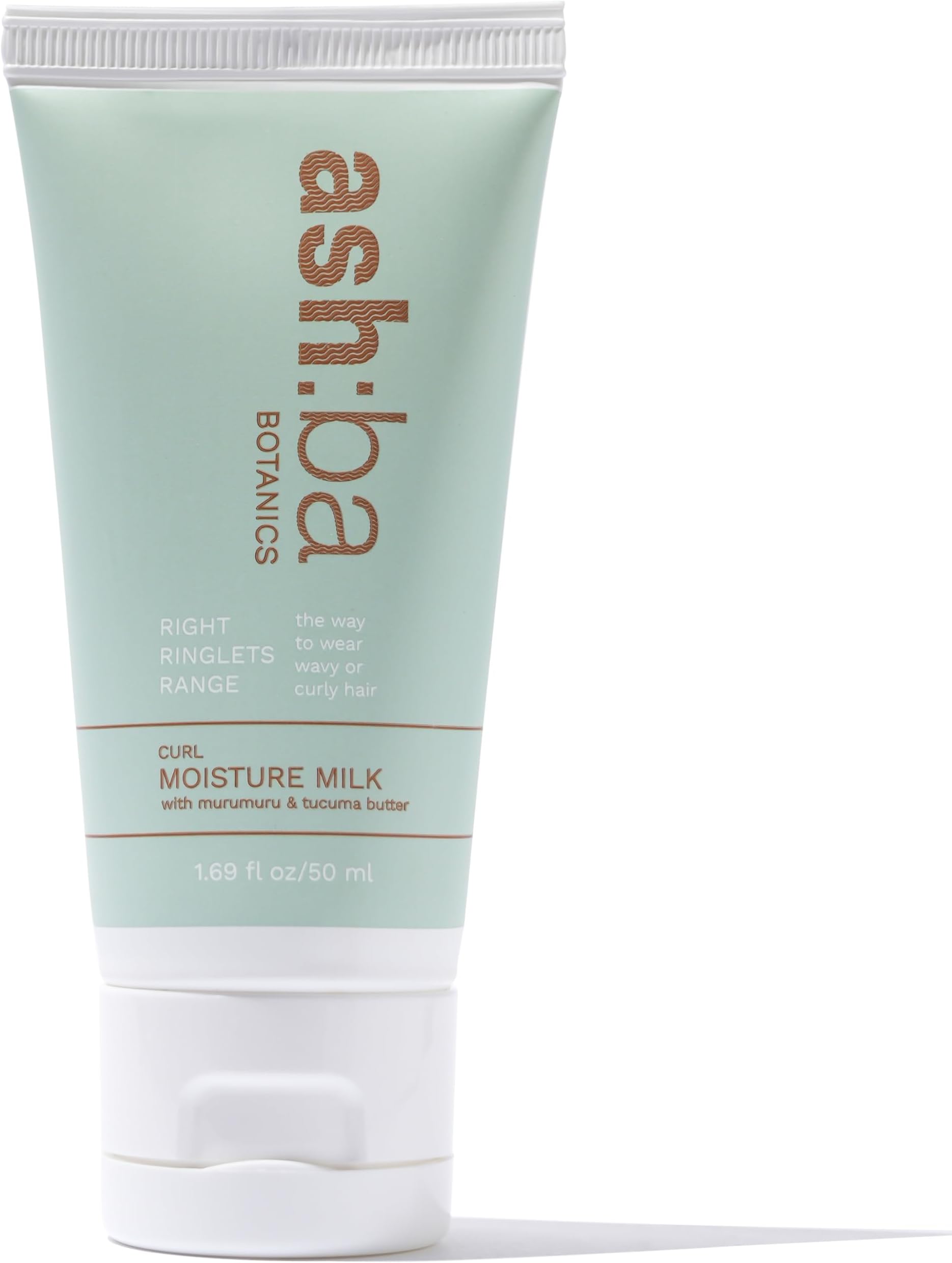 Ashba Botanics Curl Moisture Milk Cream For Very Dry, Frizzy, Curly & Wavy Hair | Leave In Cream with Moringa, Argan & Shea Butter For Deep Moisture, Frizz Control & Shine | For Men & Women - 50ml