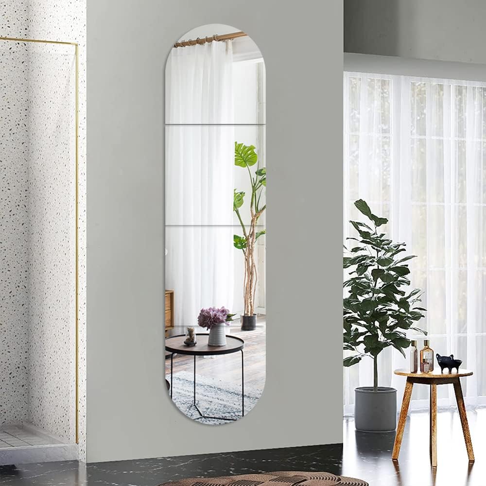 UNBREAKABL MIRO Full Body Length Mirrors for Walls Acrylic Plexiglass Mirrors Wall Mounted Frameless Square Makeup Large Long Mirror for Home Workout Hallway Mirror (12x12 inch)-image-46