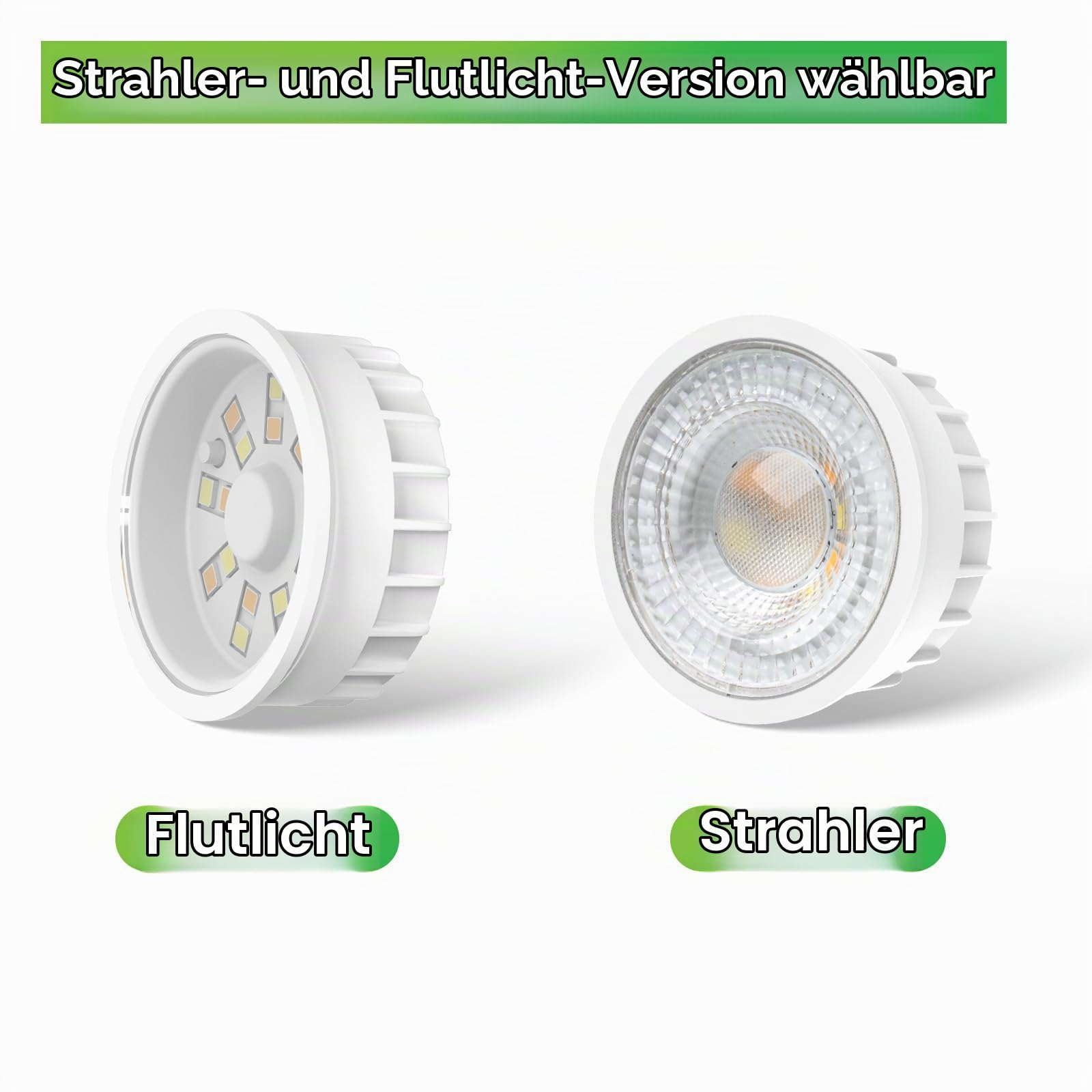 CLAR - LED Modul 230V, Einbaustrahler LED, Deckenstrahler, LED Einbaustrahler 230V, Deckenspots, Spots Dekenleuchte, Badbeleuchtung, Deckenleuchte Dimmbar, Einbauleuchten White 6W CCT 38º (Pack 10)