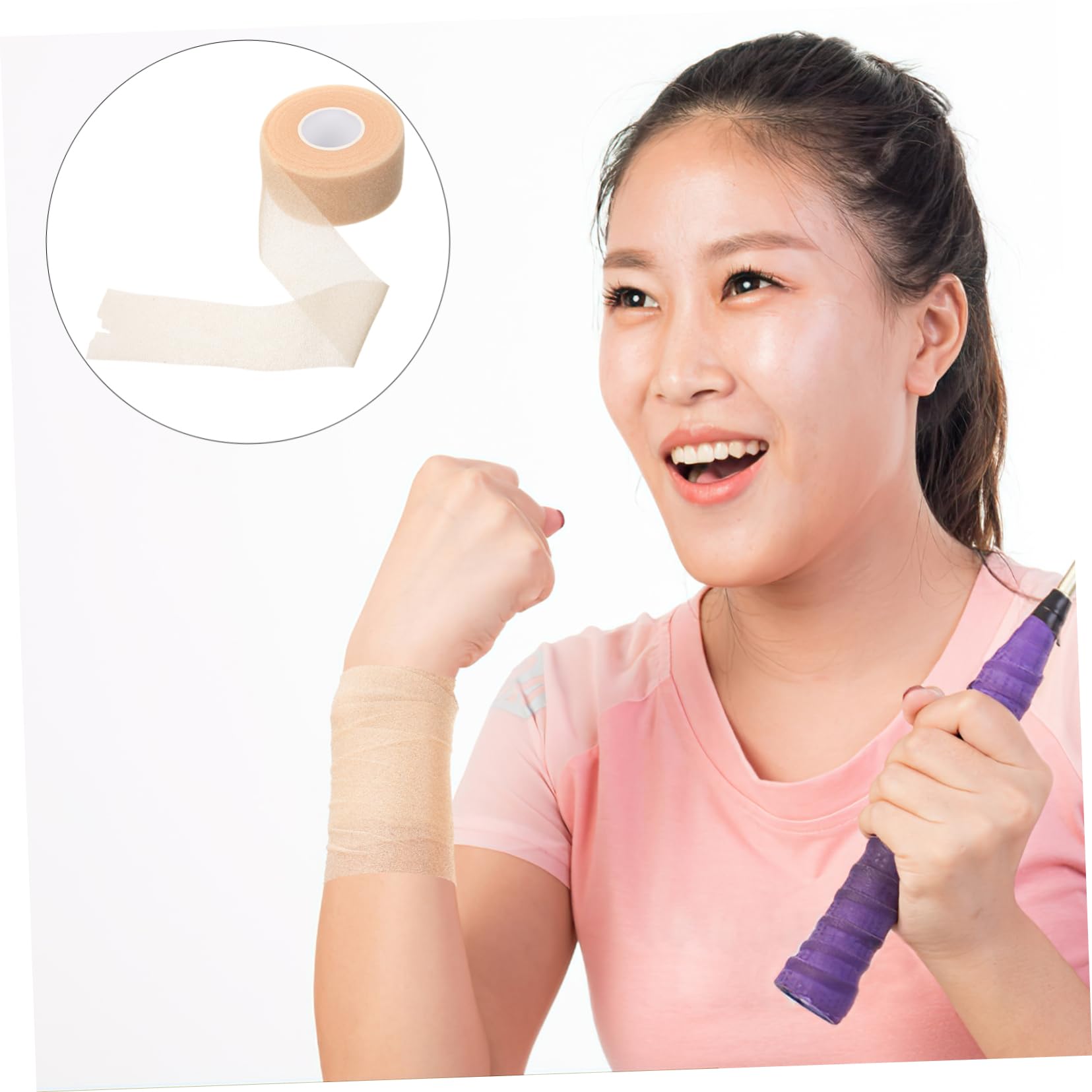 Healeved Badminton Racket Shock Absorbing Film Elastic Wrap for Athletes Sports Tape for Ankle Wrist Knee Protection