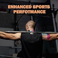 Vista 7 de OK TAPE Cinta de kinesiología de algodón original regular (paquete de 2), cinta atlética terapéutica elástica resistente al agua, sin látex