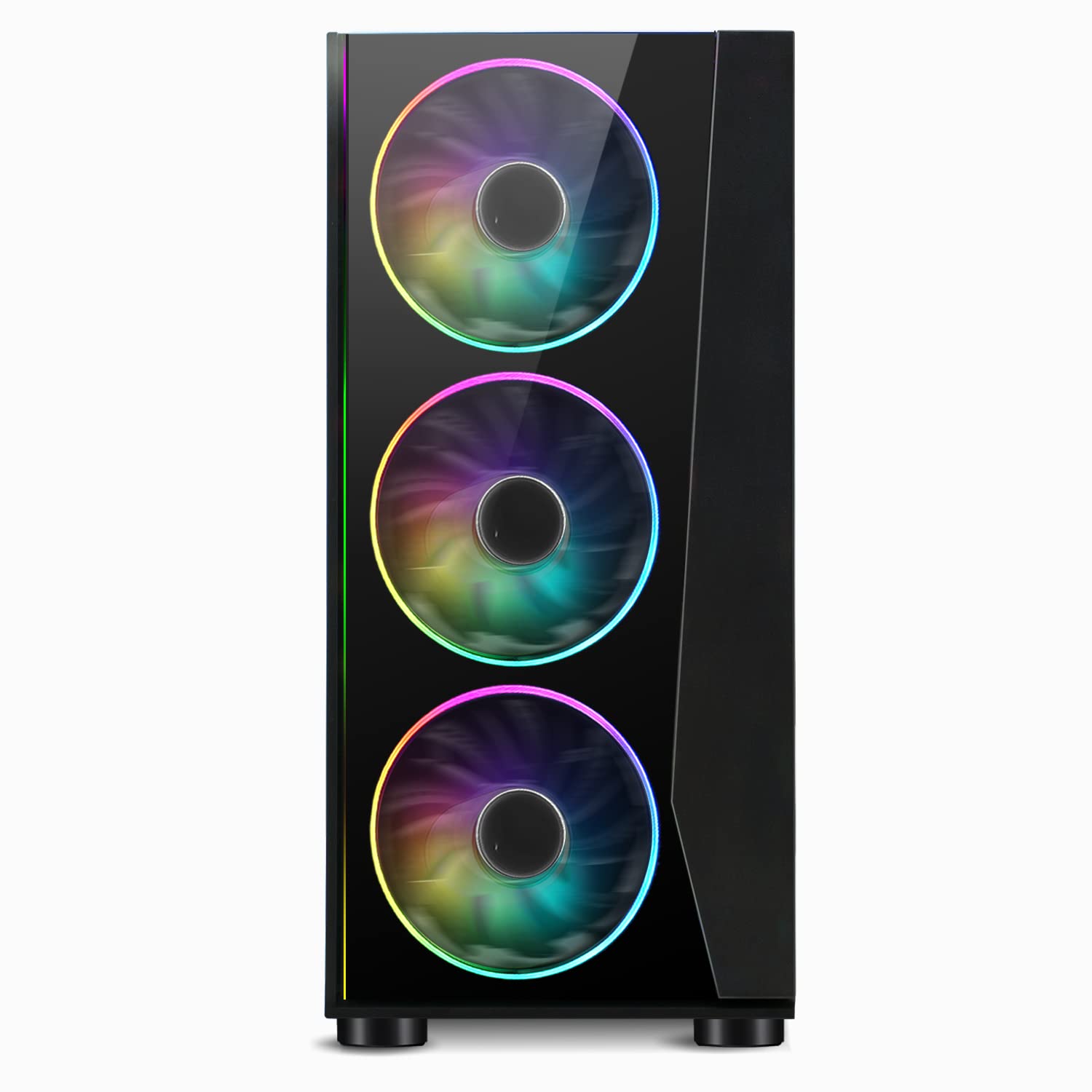 Spirit Of Gamer - Ghost III - PC Gamer ATX/Matx Case - Vetro Temperato Frontale E Parete - 4 Ventilatore Indirizzabile RGB LED 120mm - RGB LED : 60 modalità - Aura/MSI Mystic/ASROCK Compatibile